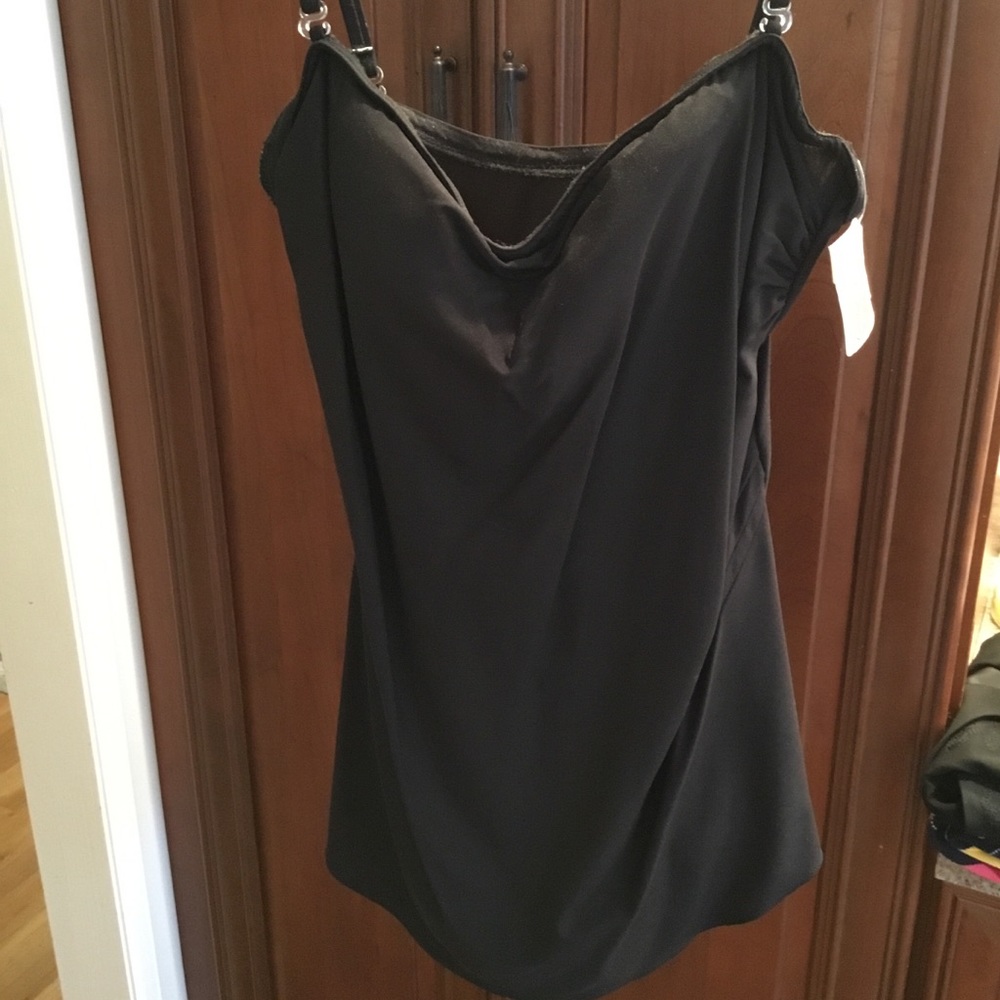 Woman’s black bathing suit